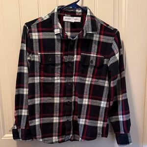 Old Navy Kids Checkered Button Down - Black, Red, and White